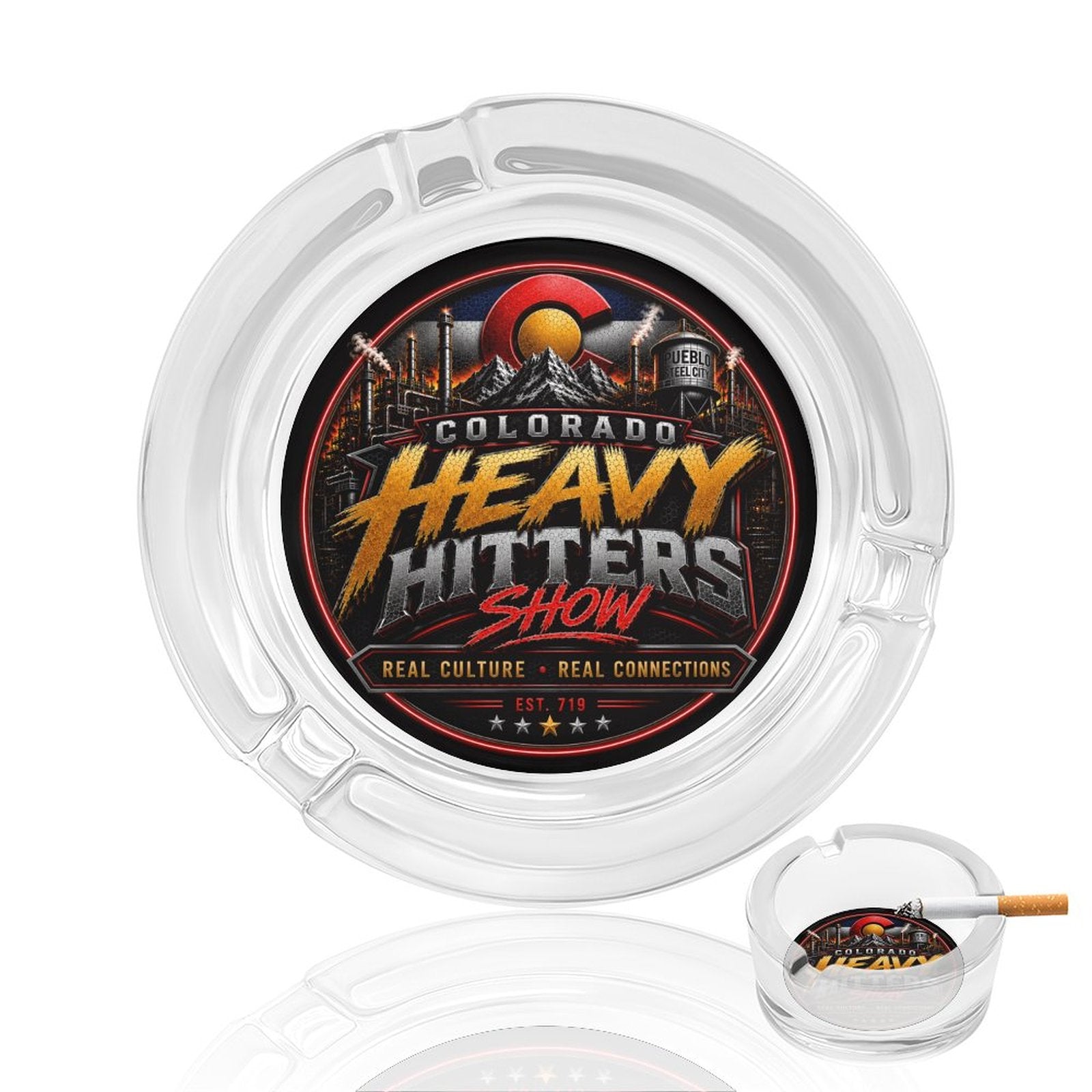 Colorado Heavy Hitters Show Glass Ashtray