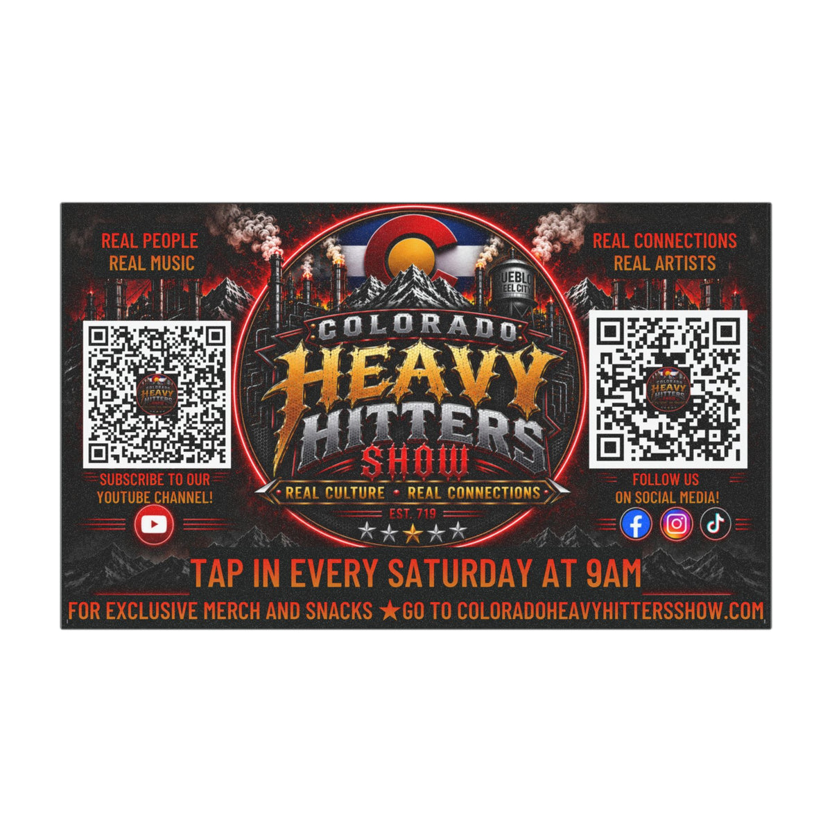 Colorado Heavy Hitters Show Car Magnet — Tune In Saturday 9AM Promotional Magnet