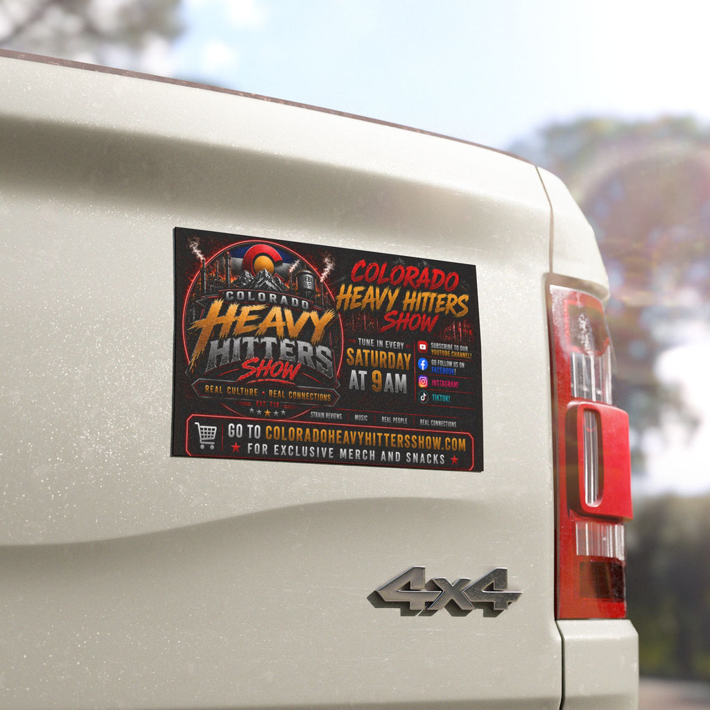 Colorado Heavy Hitters Show Car Magnet — Tune In Saturday 9AM Promotional Magnet