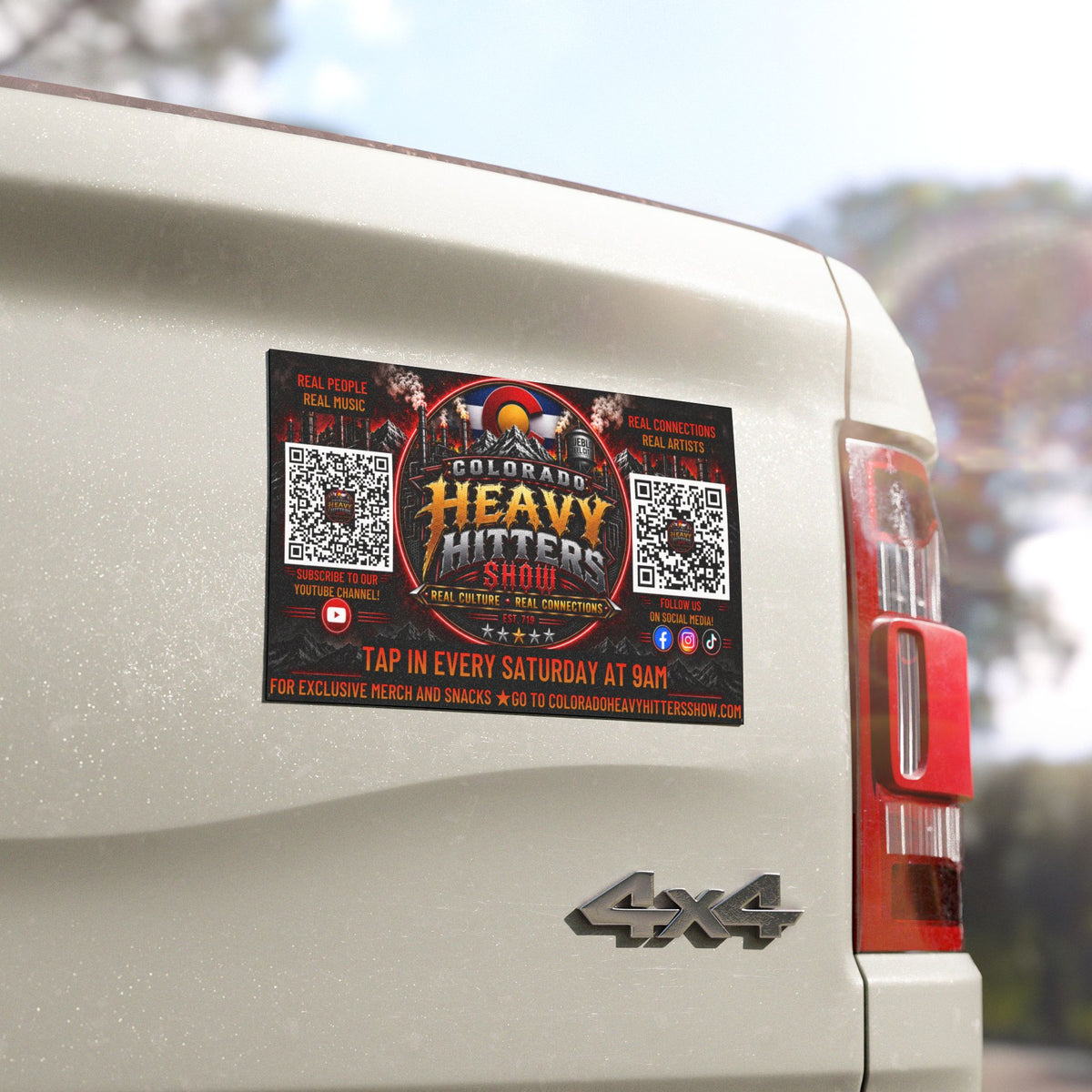 Colorado Heavy Hitters Show Car Magnet — Tune In Saturday 9AM Promotional Magnet