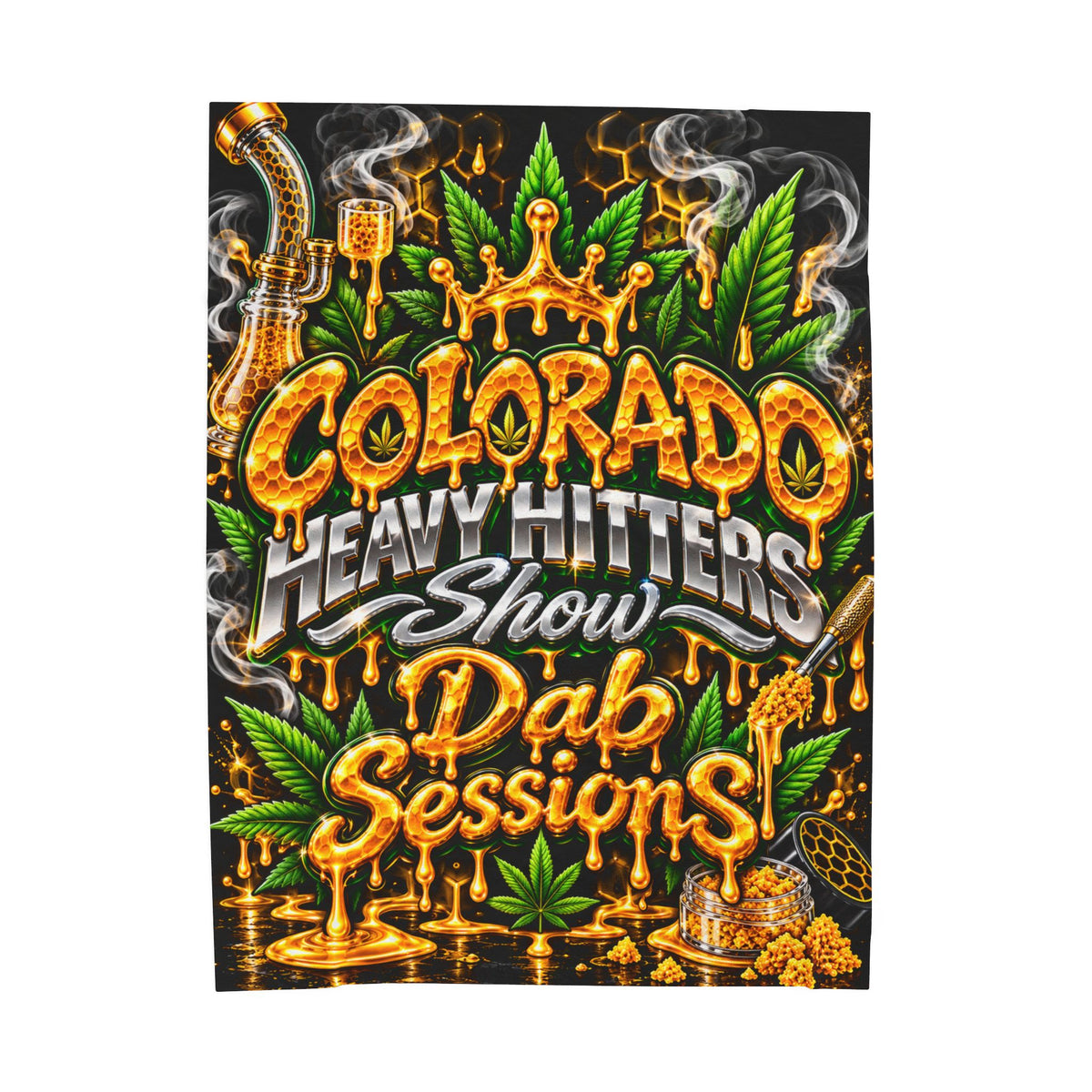 Colorado Heavy Hitters Dab Sessions Velveteen Plush Blanket
