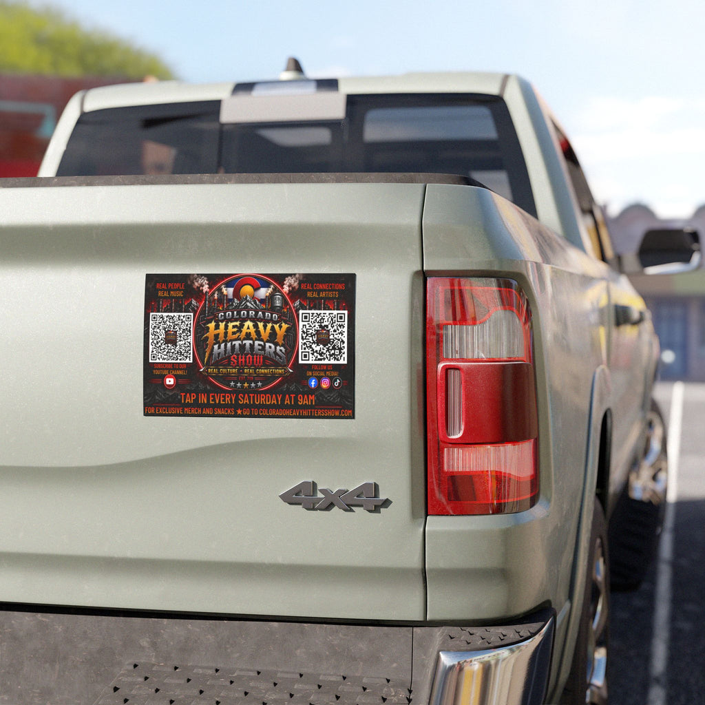 Colorado Heavy Hitters Show Car Magnet — Tune In Saturday 9AM Promotional Magnet