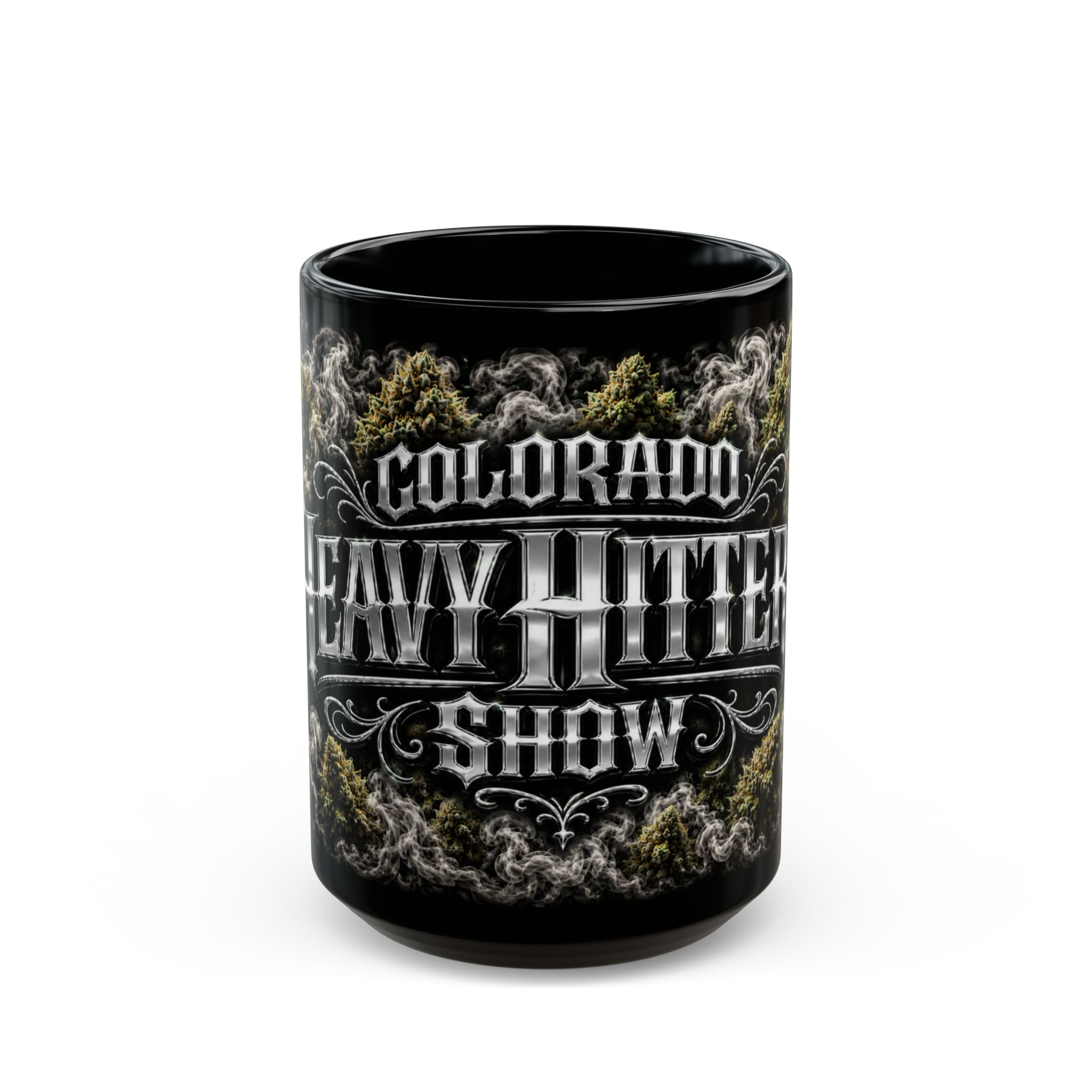 Colorado Heavy Hitters Show Black Mug – Cannabis Nugz & Smoke (11oz/15oz)
