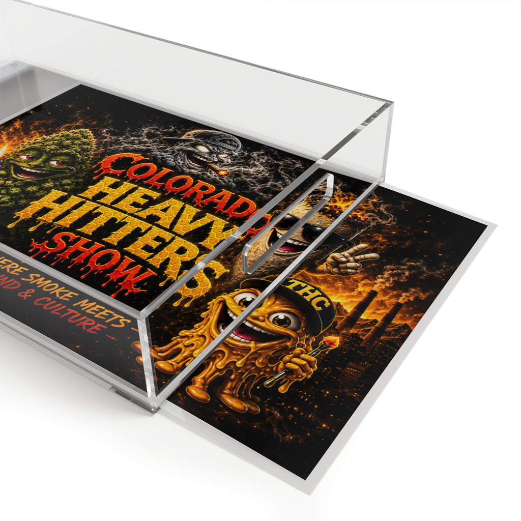 Acrylic Rolling Tray – Colorado Heavy Hitters Show Graphic character logo