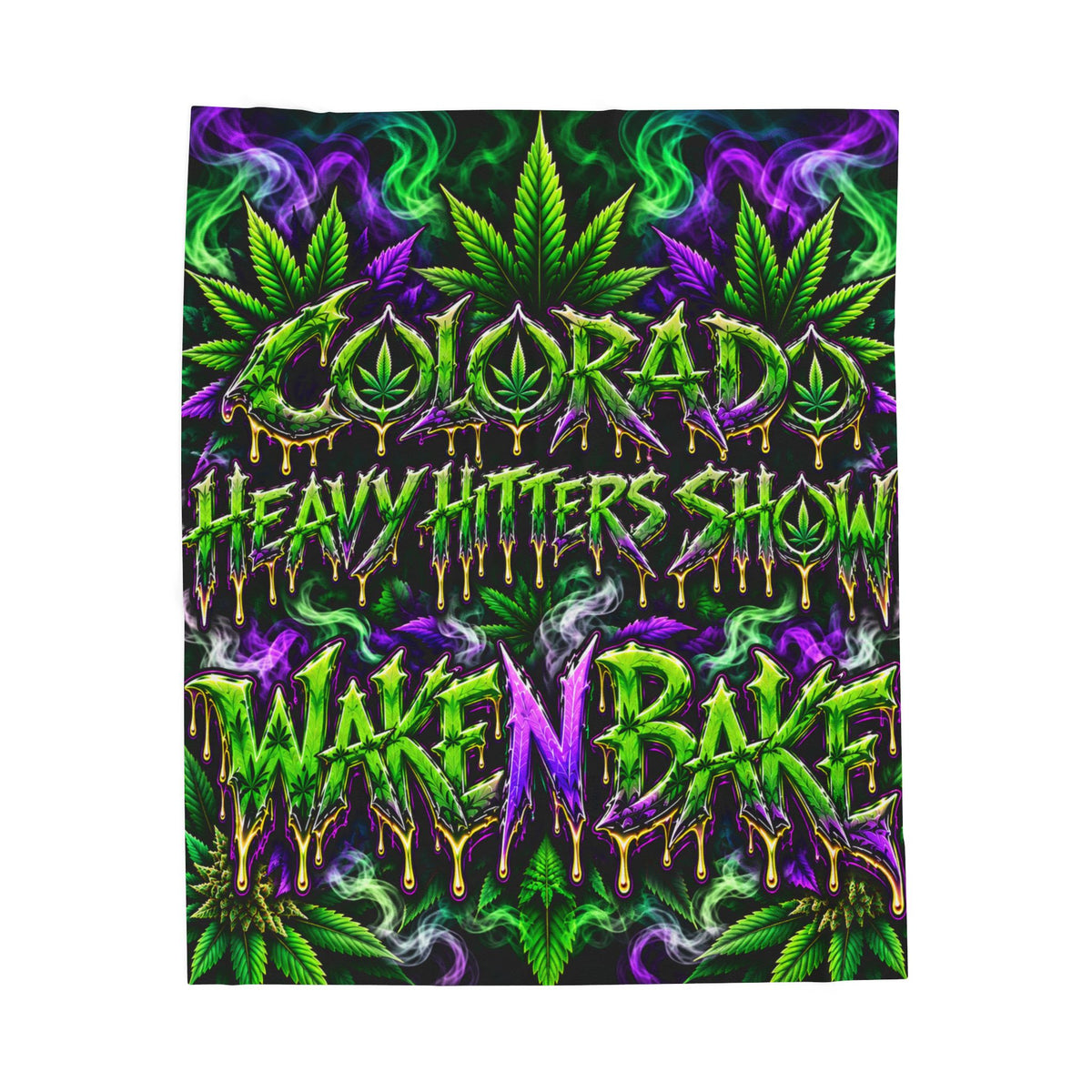 Wake N Bake Colorado Heavy Hitters Show Velveteen Blanket
