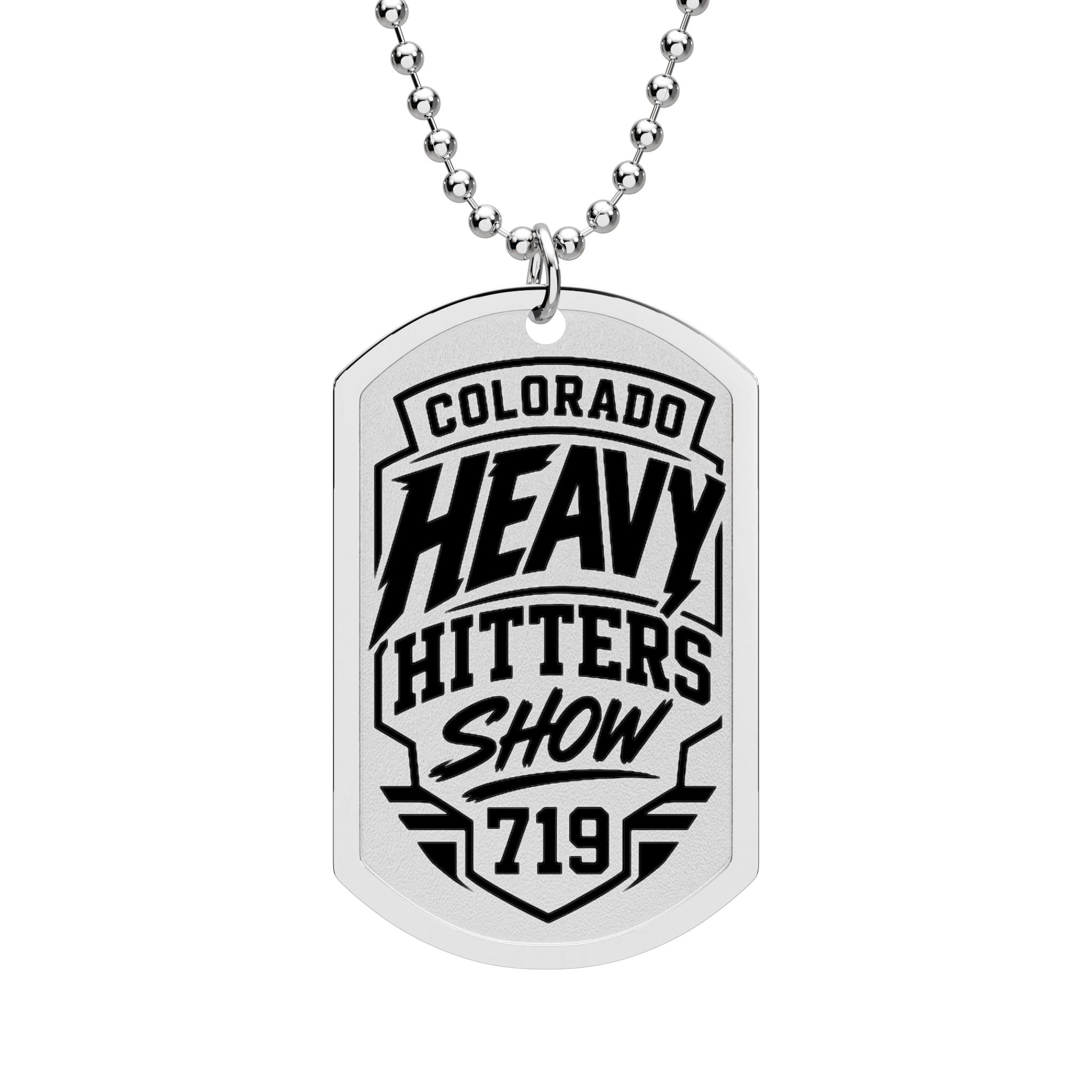 Colorado Heavy Hitters Show Dog Tag Necklace — 719 Pendant (Gold or Silver)